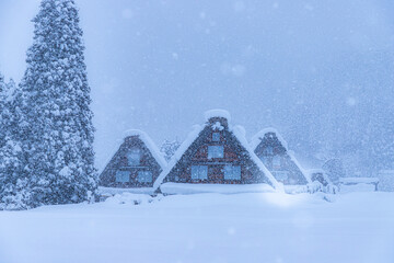 身も心も凍る豪雪の白川郷