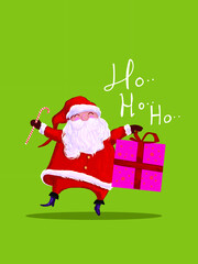 Santa Claus on Christmas days icon character vector illustration.