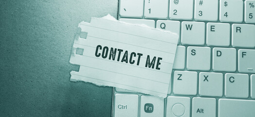 Close up of Contact Us Word