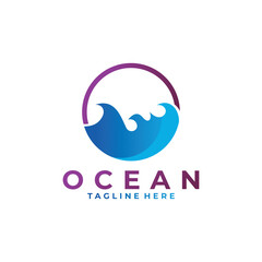 ocean wave logo icon