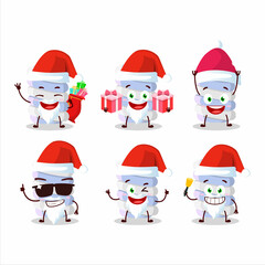 Santa Claus emoticons with blue marshmallow twist cartoon character