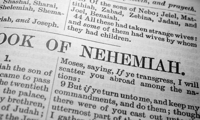 Close up of old Holy bible