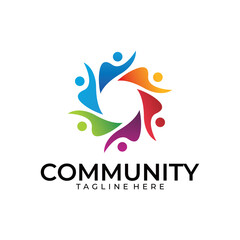 Obraz premium community logo icon