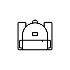 Backpack Line Icon, Vector, Illustration, Logo Template. Suitable For Many Purposes.