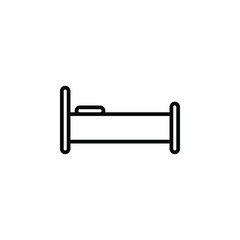 Bed Line Icon, Vector, Illustration, Logo Template. Suitable For Many Purposes.