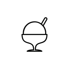 ice cream Line Icon, Vector, Illustration, Logo Template. Suitable For Many Purposes.