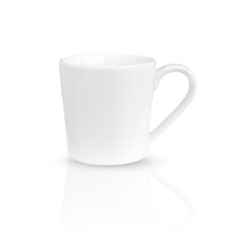 Cup mockup for design isolated on white background with clipping path