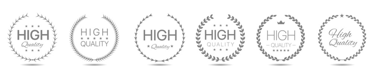 High quality laurel wreath label set