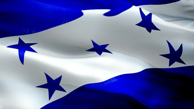 Honduran flag. 3d Honduras sign waving video. Flag of Honduras seamless loop animation. Honduran flag silk HD resolution Background. Honduras flag Closeup 1080p HD video for Independence Day,Victory d