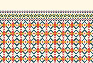 Geometric ethnic oriental pattern background. Design for texture, wrapping, clothing, batik, fabric, wallpaper and background. Pattern embroidery design.