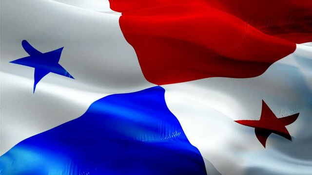 Panamanian flag. 3d Panama sign waving video. Flag of Panama seamless loop animation. Panamanian flag silk HD resolution Background. Panama flag Closeup 1080p HD video for Independence Day,Victory day