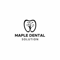 Dental Care with tree Logo illustration with exclusive dental logo design