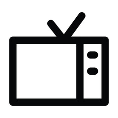 TV Vector icon which is suitable for commercial work and easily modify or edit it

