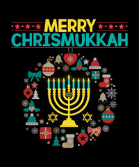 Merry Chrismukkah T-Shirt Design