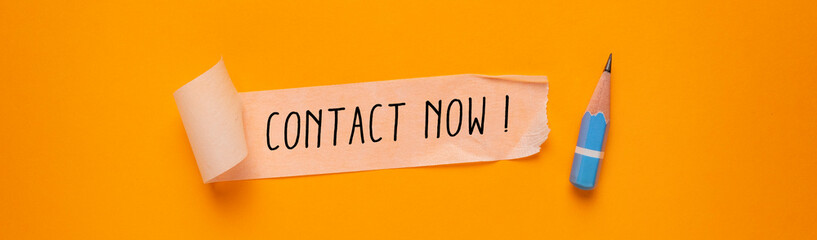 Close up of Contact Us Word