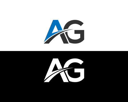 Letter AG Abstract Logo And Icon Design Symbol Vector Template.