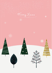 クリスマスの木々_クリスマスカード02