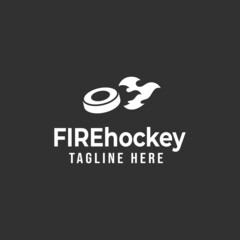 Hockey logo sport emblem vector image