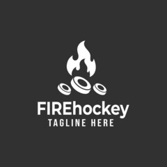 Hockey logo sport emblem vector image