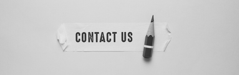 Close up of Contact Us Word