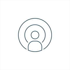podcast icon line style graphic design vector