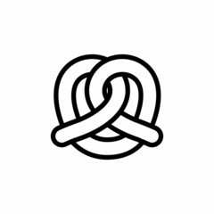 Pretzel icon in vector. Logotype