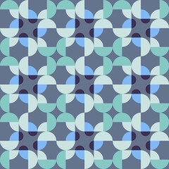 Rounded abstract seamless pattern - accent for any surfaces.