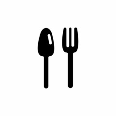 Fork and Spoon icon in vector. Logotype