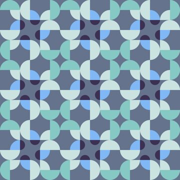 Rounded abstract seamless pattern - accent for any surfaces.