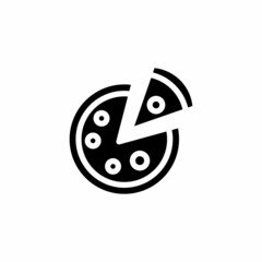 Pizza icon in vector. Logotype