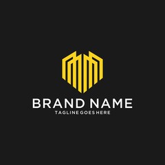 Letter M monogram initial logo design vector. 