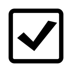 Simple black check box icon. vector.