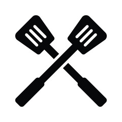 spatula - kitchen utensil icon vector design template on white background
