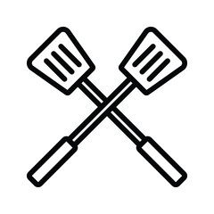 spatula - kitchen utensil icon vector design template on white background