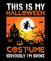 This Is My Halloween Costume T-shirt Design
