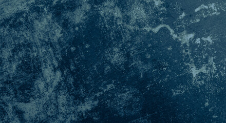 Scratched grunge background. Vintage dust material. Abstract stains print. Blue grunge texture. Retro grainy splatter.