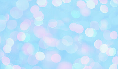 Blue shining background with pink bokeh.