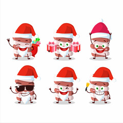 Obraz na płótnie Canvas Santa Claus emoticons with red marshmallow twist cartoon character