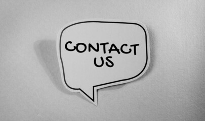 Close up of Contact Us Word
