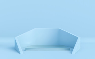 Blank podium for product presentation. 3d rendering