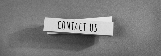 Close up of Contact Us Word