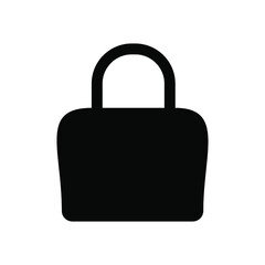 woman bag icon on white background