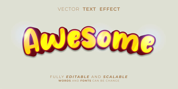 Editable Text Effect - Awesome Text 3d Style Concept