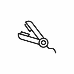 IRON FOR HAIR icon in vector. Logotype