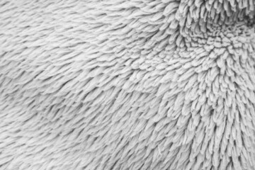 White fluffy fur fabric wool texture background