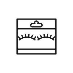 FALSE EYELASHES icon in vector. Logotype