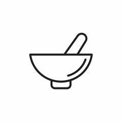MORTAR AND PESTLE icon in vector. Logotype