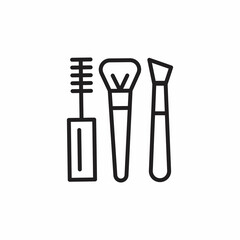 MAKEUP BRUSHES icon in vector. Logotype