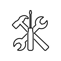 tool icon, maintenance vector, technology illustration