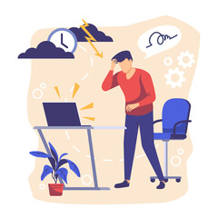 Fototapeta premium Stressful situation at work
